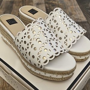 White House Black Market Women's White Sandals